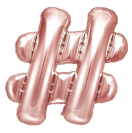 # Palloncino foil Sign in oro rosa 35 cm