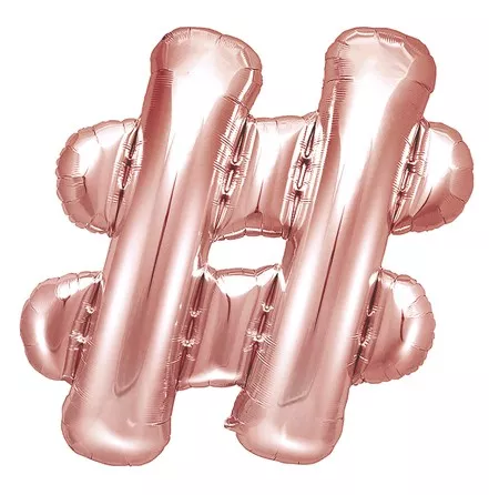# Palloncino foil Sign in oro rosa 35 cm