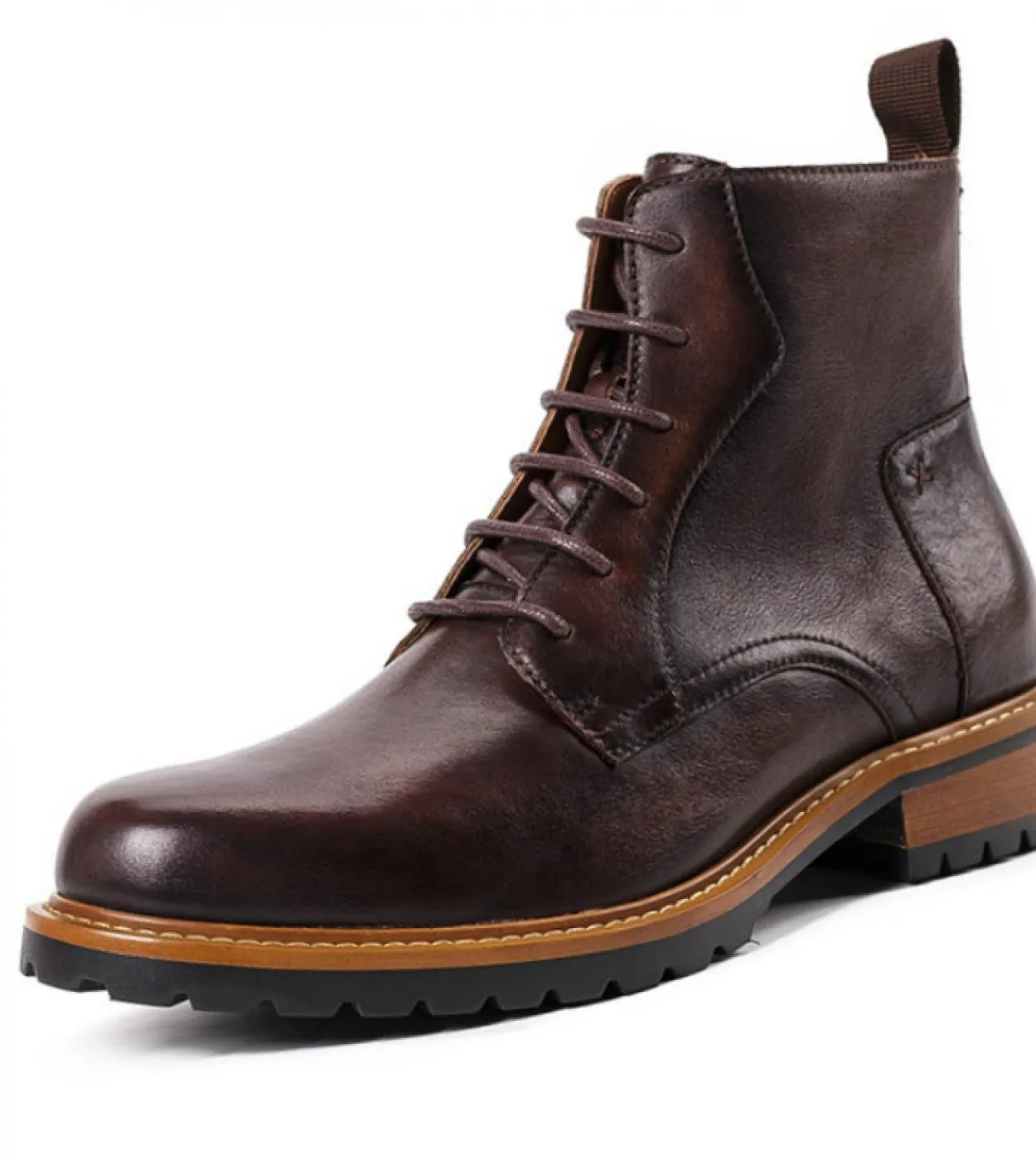 2023 Stivali da uomo di marca Inverno Scarpe calde invernali in vera pelle con pelliccia Stile retrò Stringate alla caviglia fat