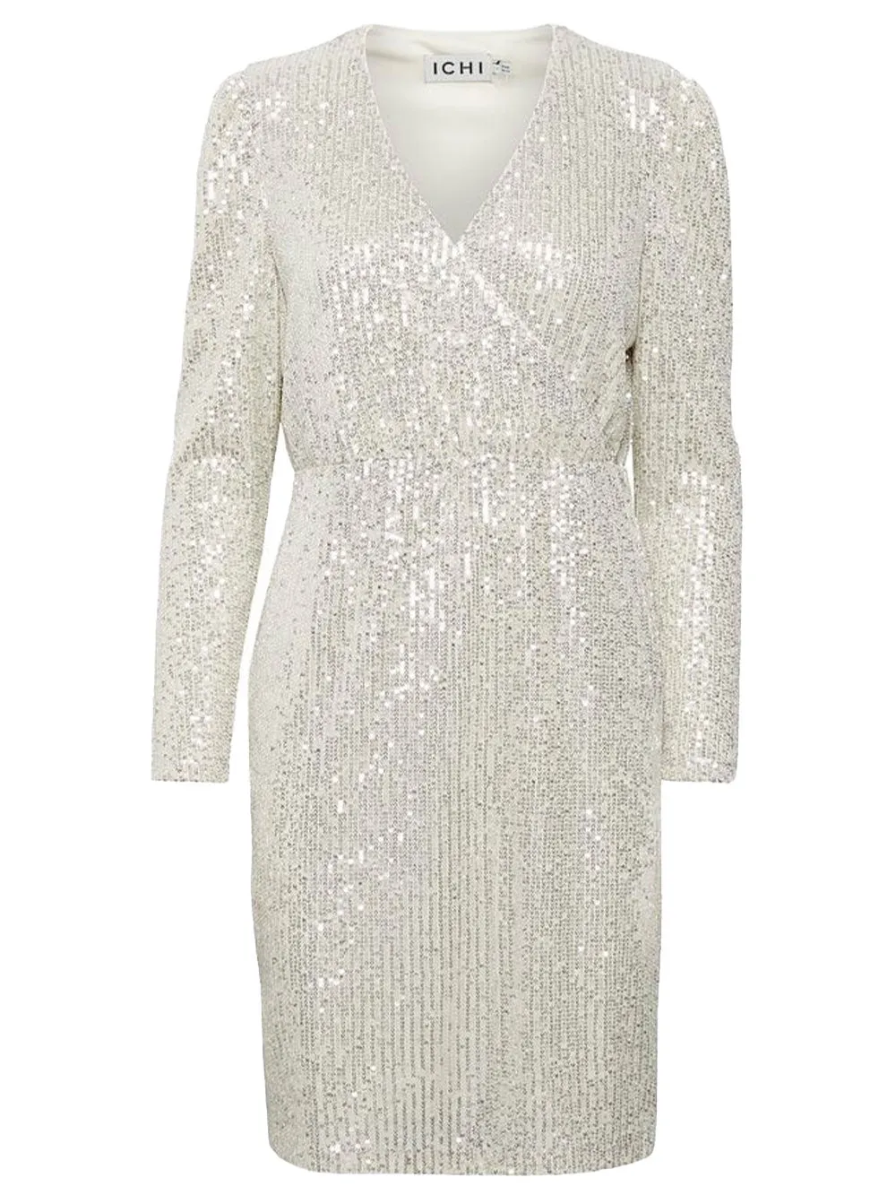 Abito bianco donna con paillettes