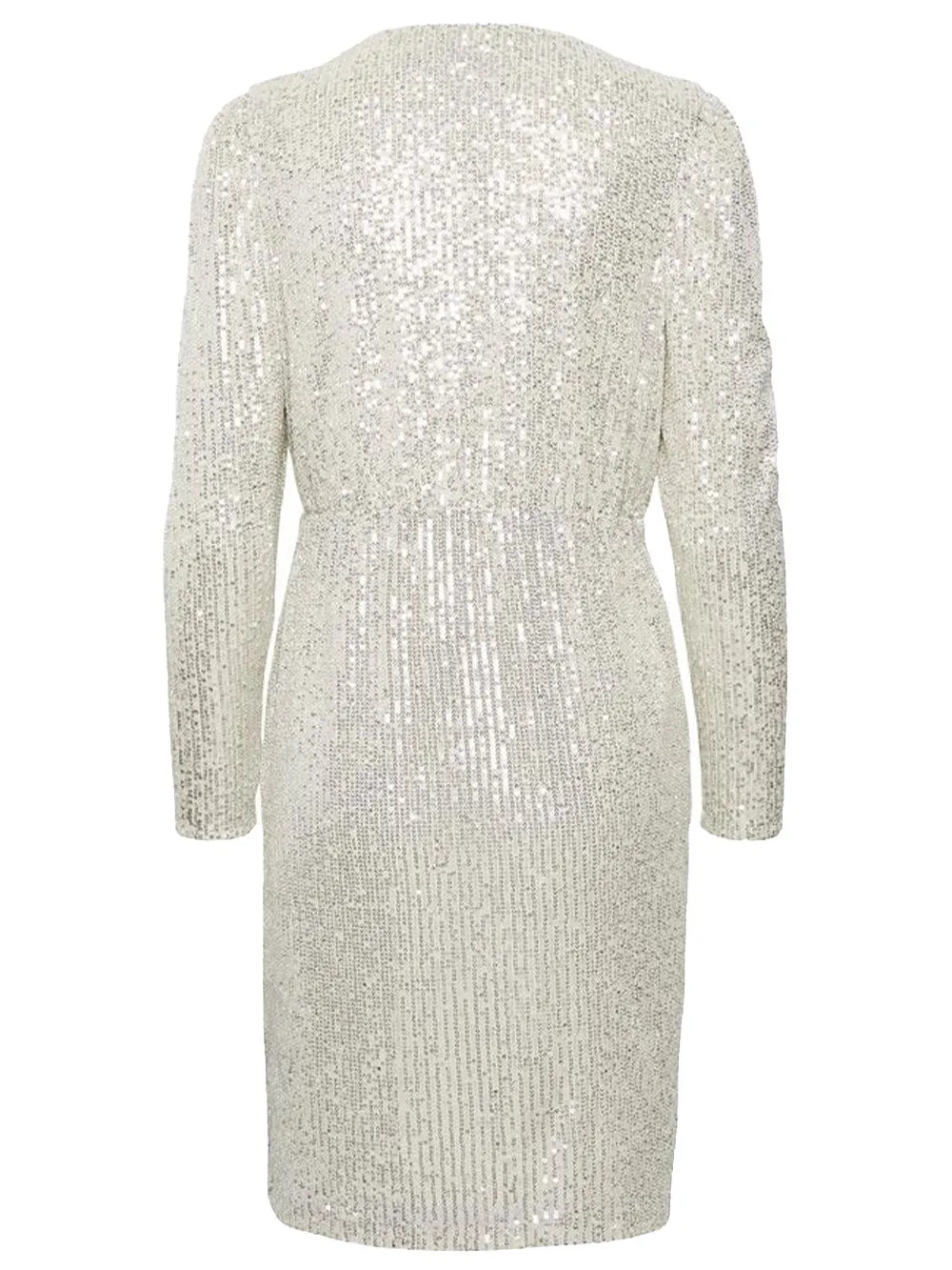 Abito bianco donna con paillettes