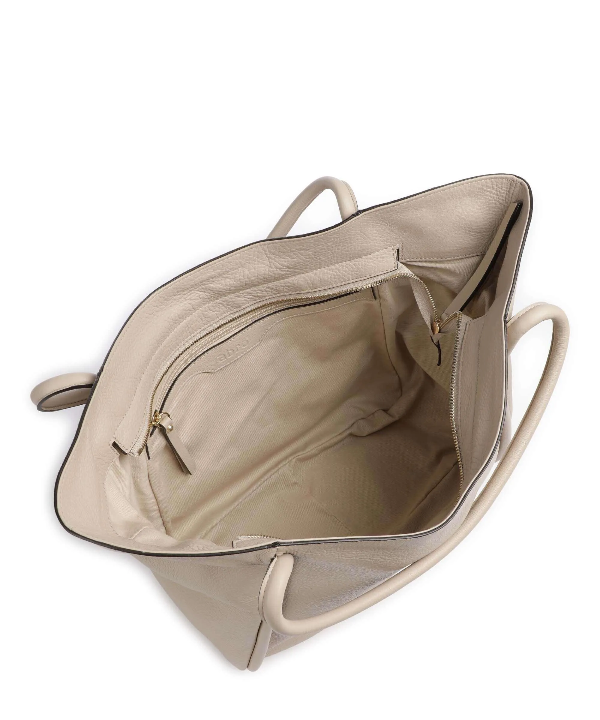  Abro Dalia Willow Borsa shopper pelle di vacchetta grana beige  