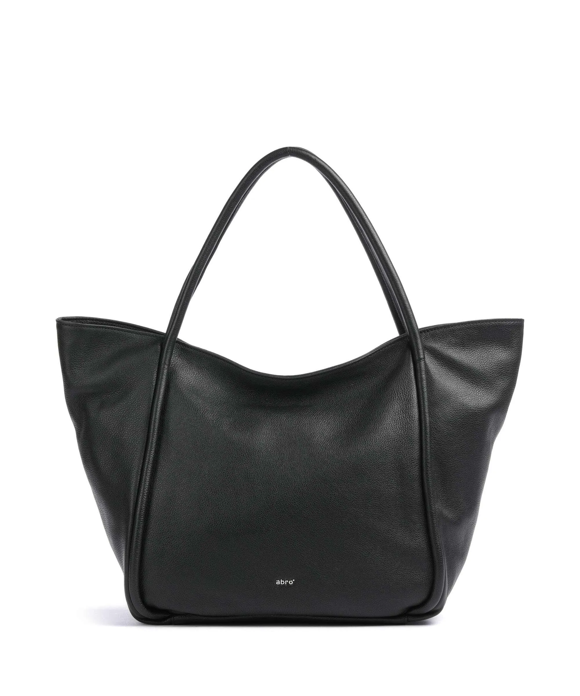  Abro Dalia Willow Borsa shopper pelle di vacchetta grana nero  