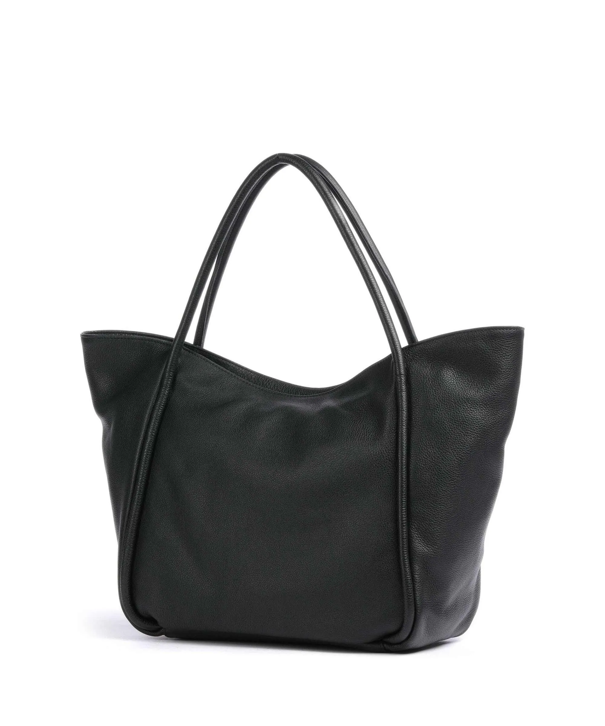  Abro Dalia Willow Borsa shopper pelle di vacchetta grana nero  