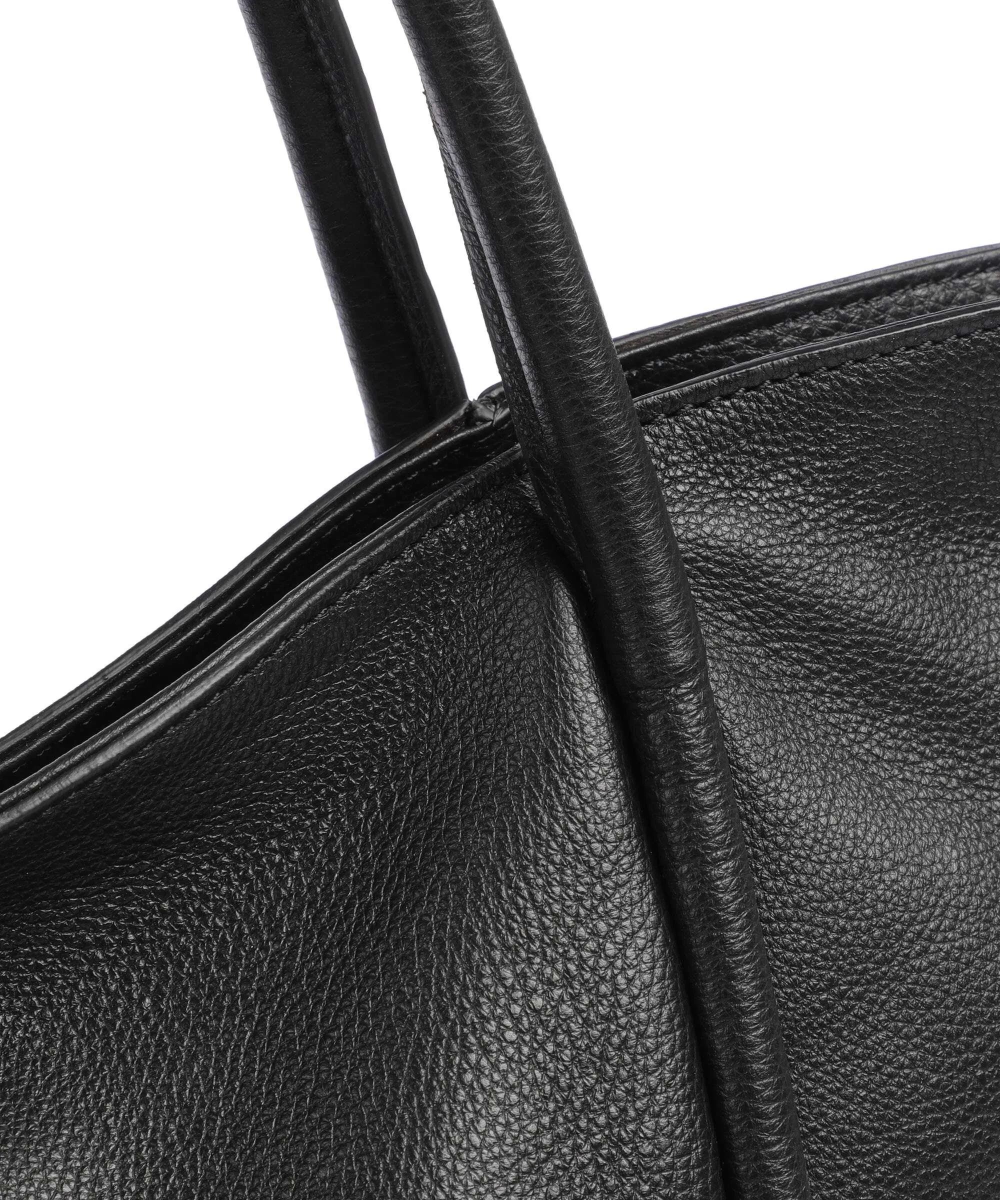  Abro Dalia Willow Borsa shopper pelle di vacchetta grana nero  