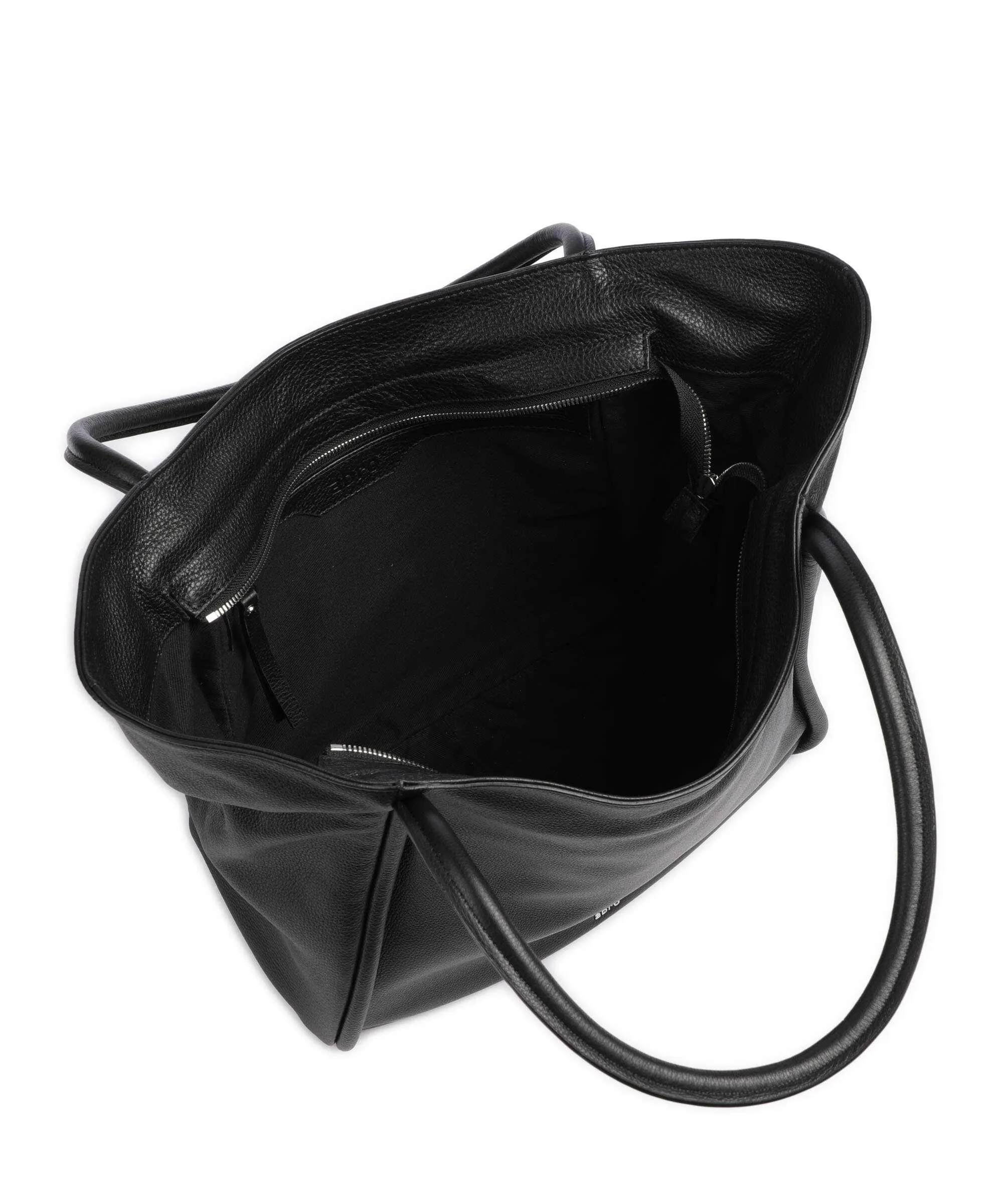  Abro Dalia Willow Borsa shopper pelle di vacchetta grana nero  