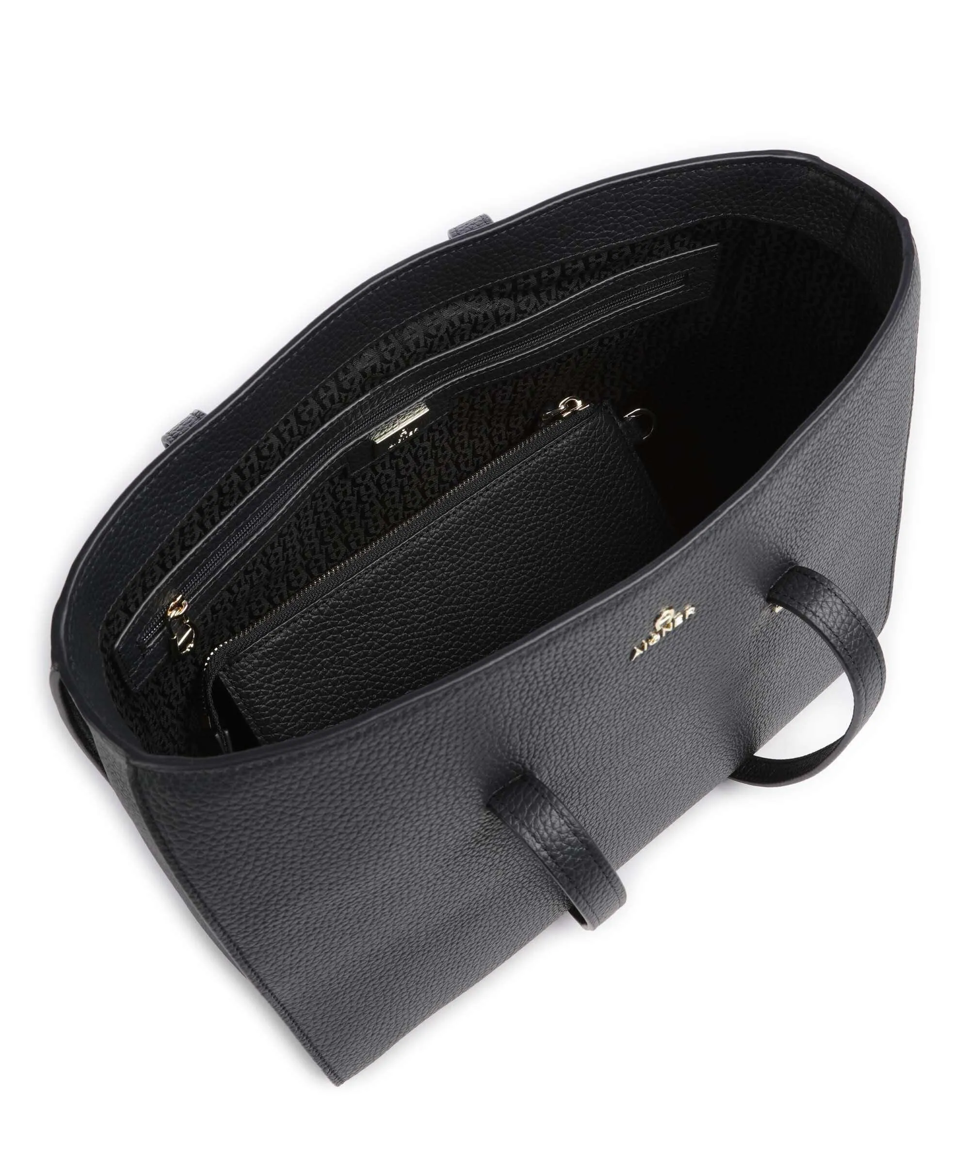  Aigner Ivy L Borsa shopper pelle di vacchetta grana blu scuro  