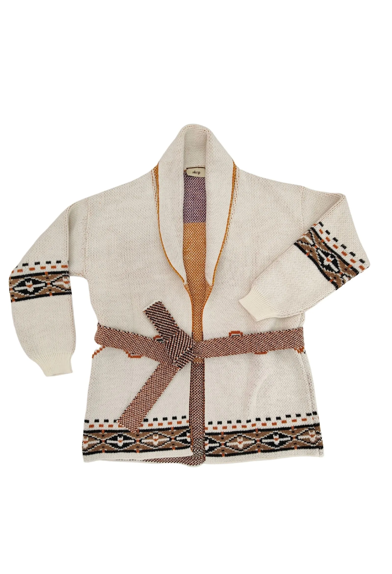 akep  cardigan con cintura con ricami