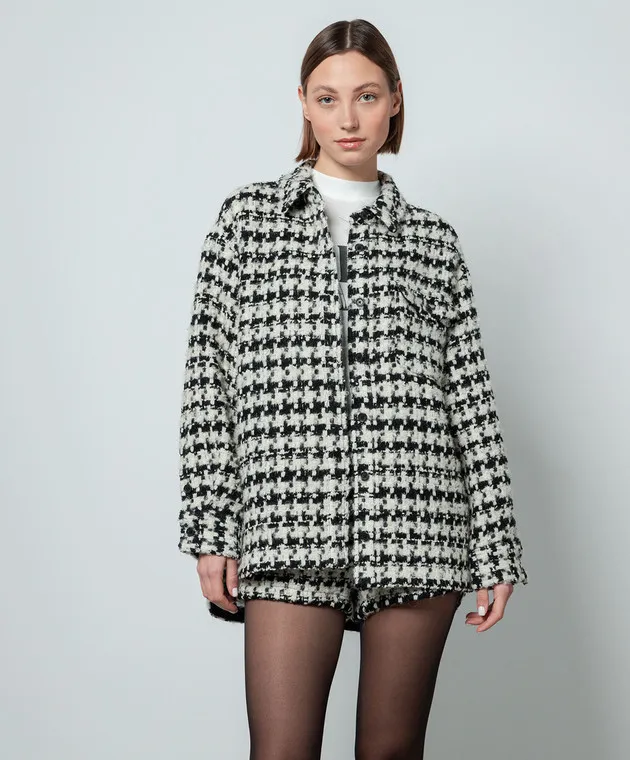 Anine Bing Camicia Sloan in tweed con lurex A017785077