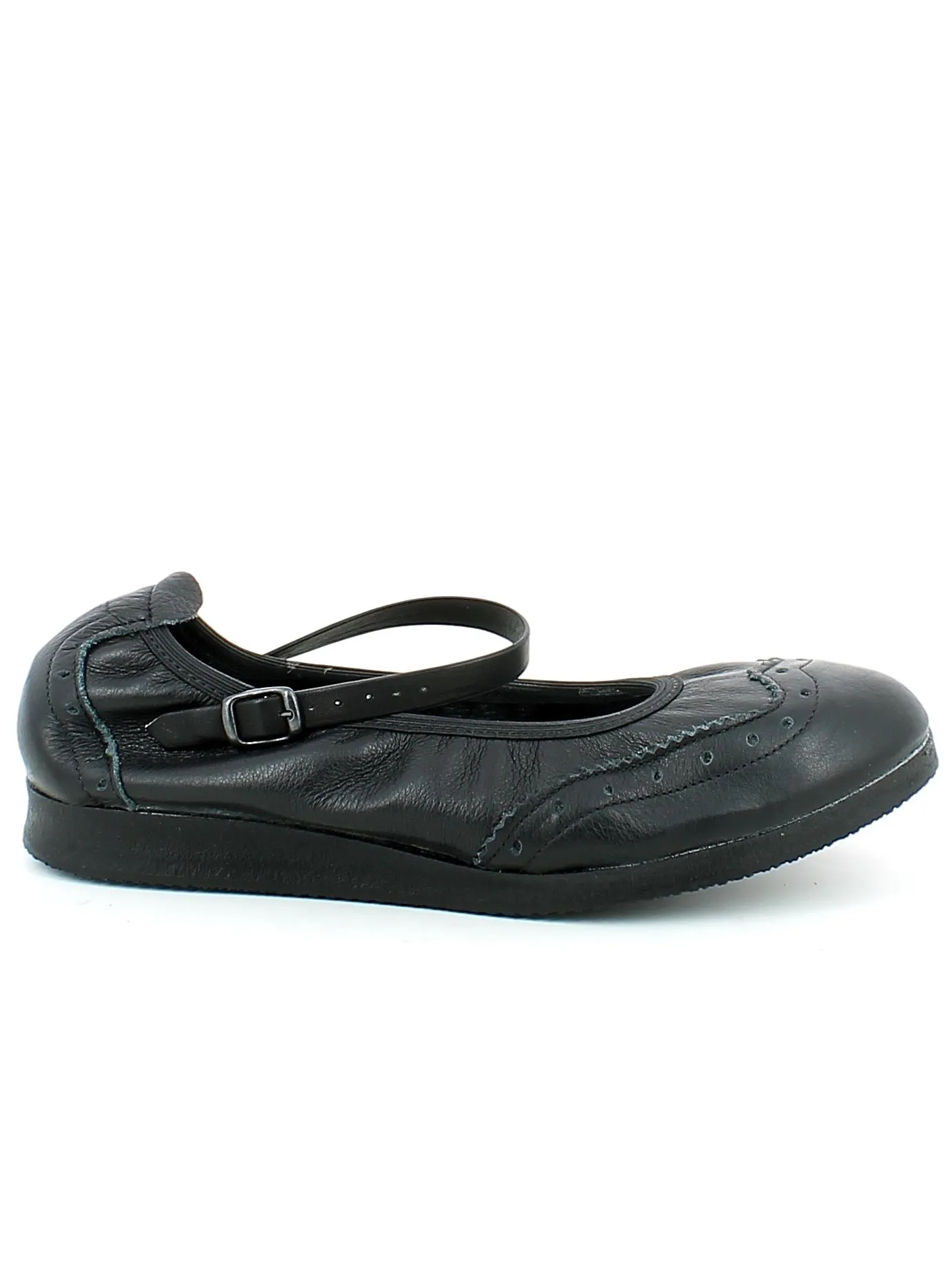Anniel Sport  Scarpe da Boogie in pelle nera con cinturino 
