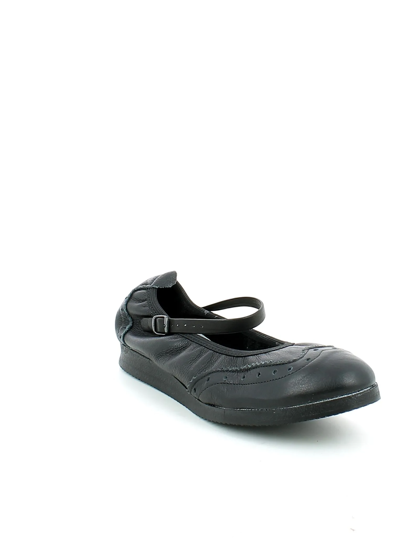 Anniel Sport  Scarpe da Boogie in pelle nera con cinturino 