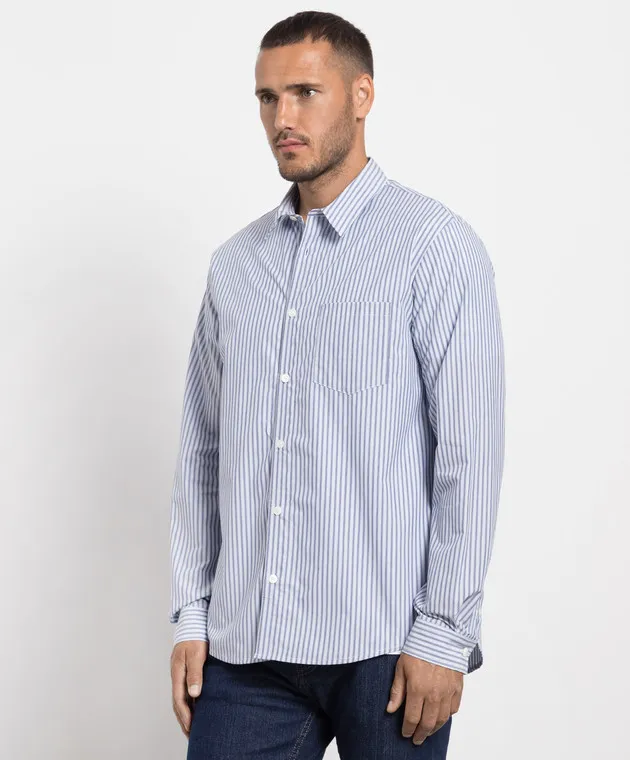 A.P.C Camicia Clément a righe blu COGESH12512