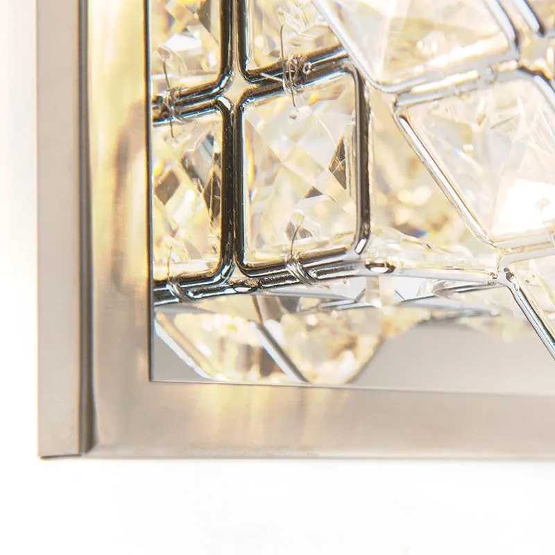 Applique design cromo incl. LED 2 luci - WAFFLE