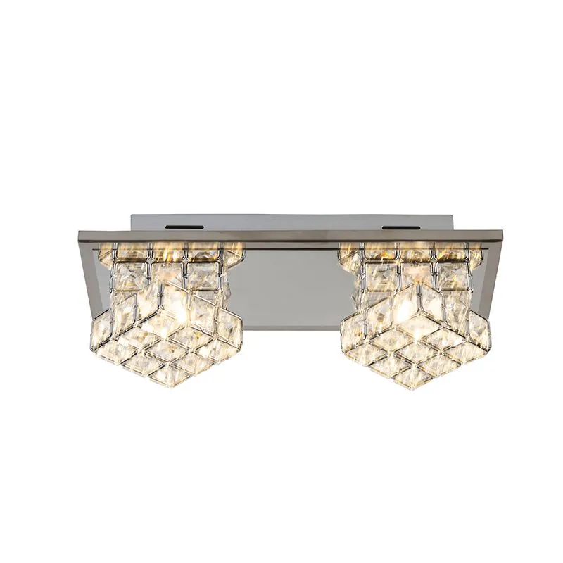 Applique design cromo incl. LED 2 luci - WAFFLE