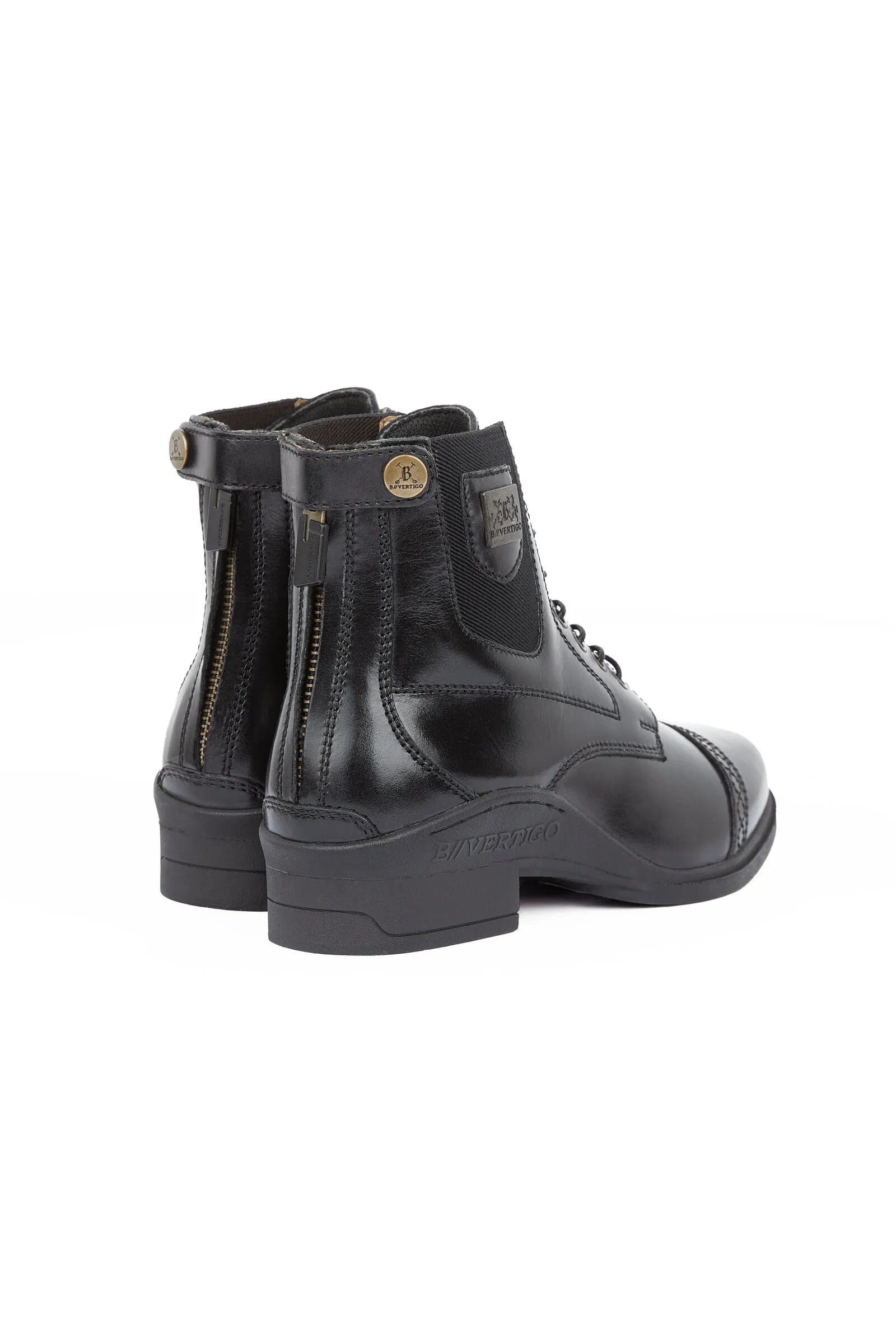B Vertigo Jupiter Stivali Jodhpur in pelle con lacci sul davanti da donna