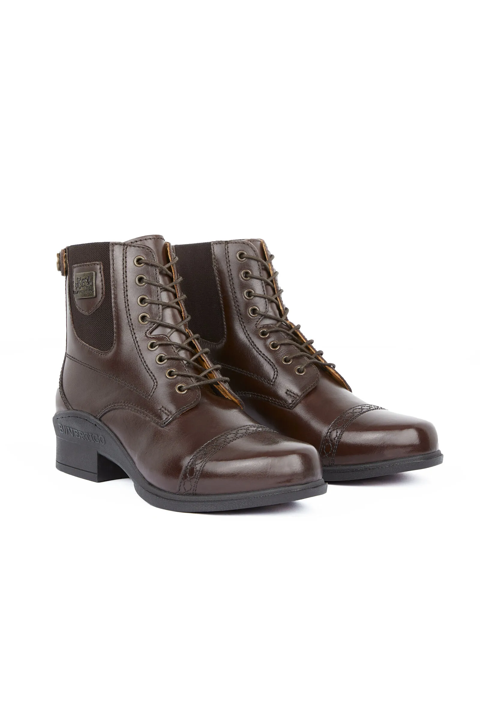 B Vertigo Jupiter Stivali Jodhpur in pelle con lacci sul davanti da donna