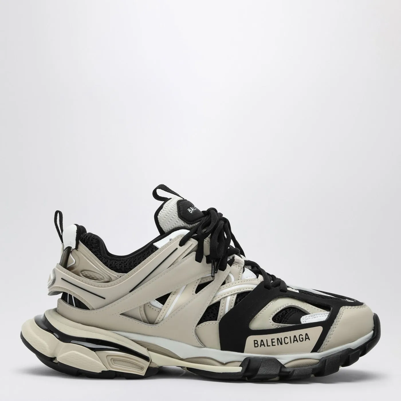 Balenciaga Track Beige/Black Mesh e Nylon Trainer