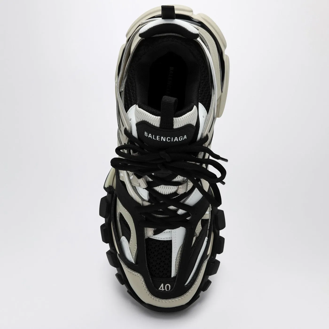 Balenciaga Track Beige/Black Mesh e Nylon Trainer
