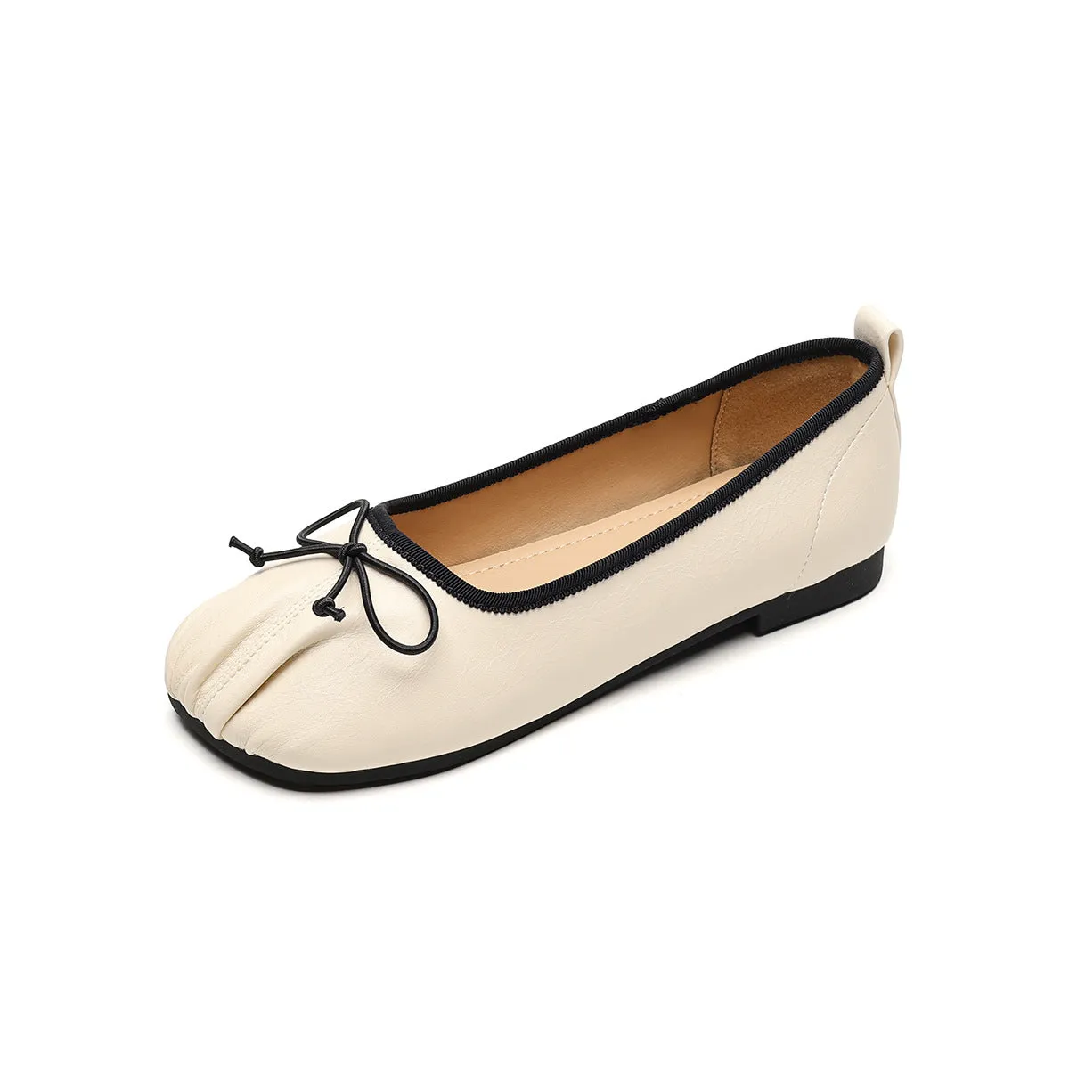 Ballerine da donna in morbida pelle stile minimalismo