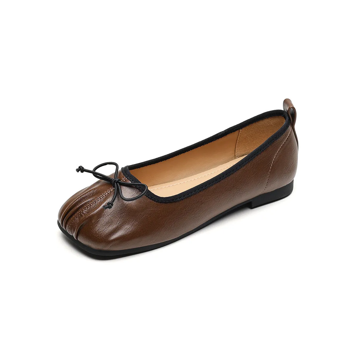 Ballerine da donna in morbida pelle stile minimalismo