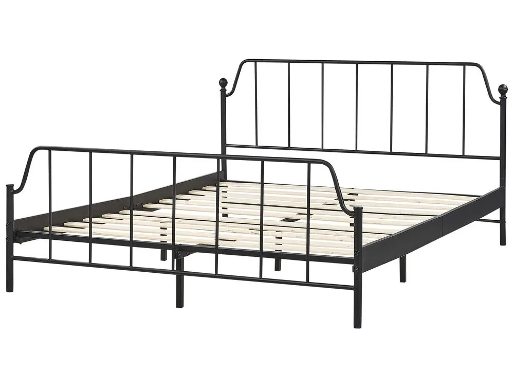Bed Metal MAURESSAC 160 x 200 cm (EU King Size) Black