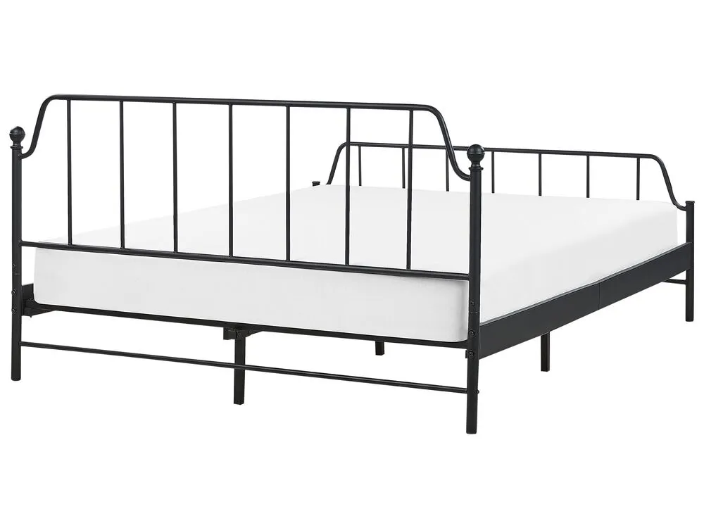 Bed Metal MAURESSAC 160 x 200 cm (EU King Size) Black