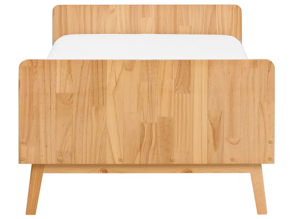 Bed Wood BONNAC 90 x 200 cm (EU Single) Light Brown