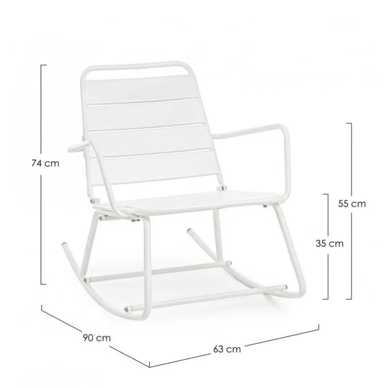 Bizzotto outdoor Poltrona dondolo Lillian bianca