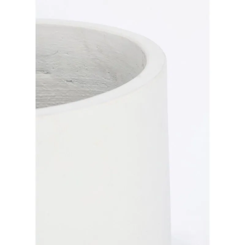 Bizzotto outdoor Set 2 porta vaso Hoian tondo bianco alto
