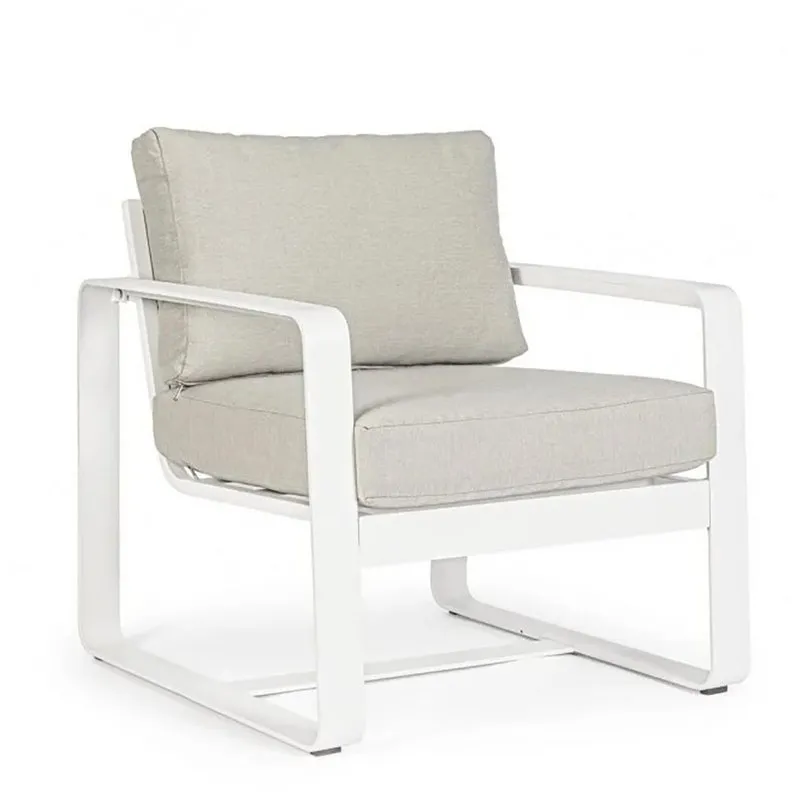 Bizzotto outdoor Set da 2 poltrone con cuscini Merrigan bianco yk11