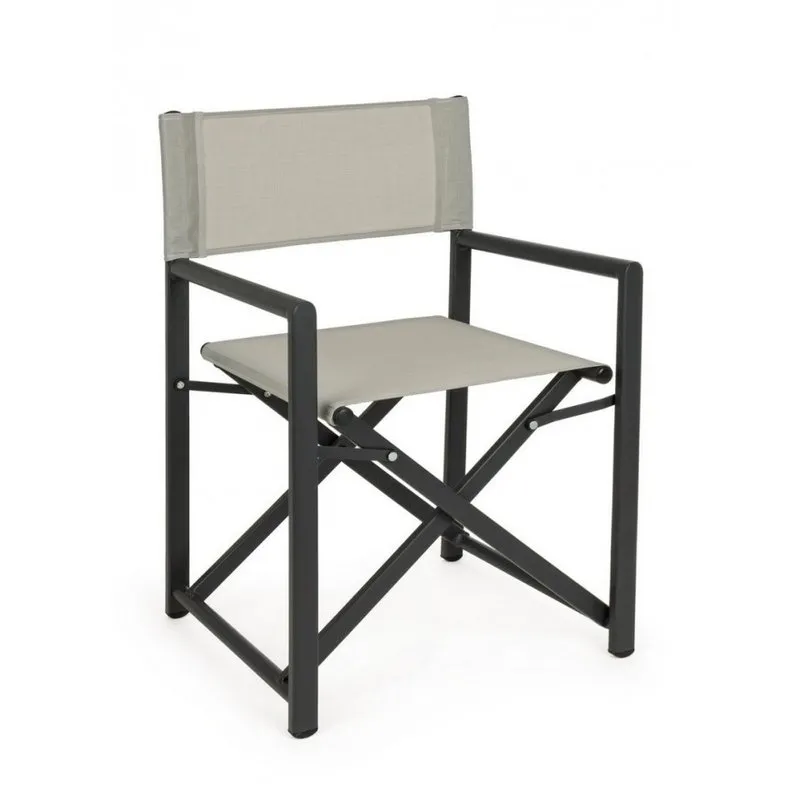Bizzotto outdoor Set da 2 sedie regista Taylor grigio scuro/bone