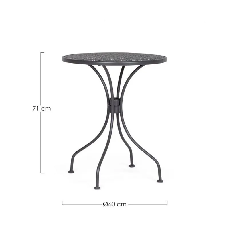 Bizzotto outdoor Tavolo Lizette antracite d60