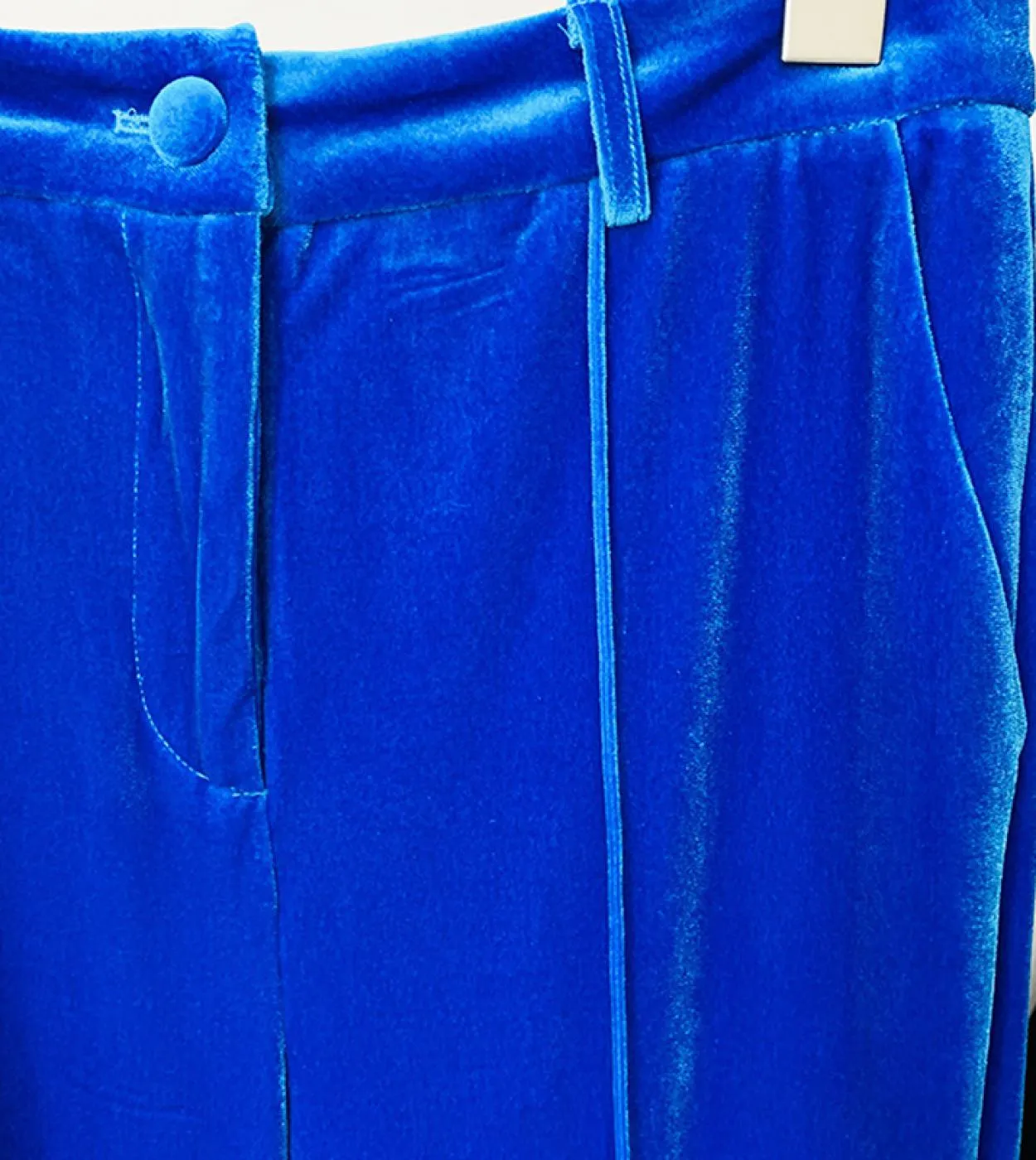 Blazer in velluto tailleur pantalone blu nero donna 2022 autunno inverno nuova giacca con un bottone pantaloni svasati set due p