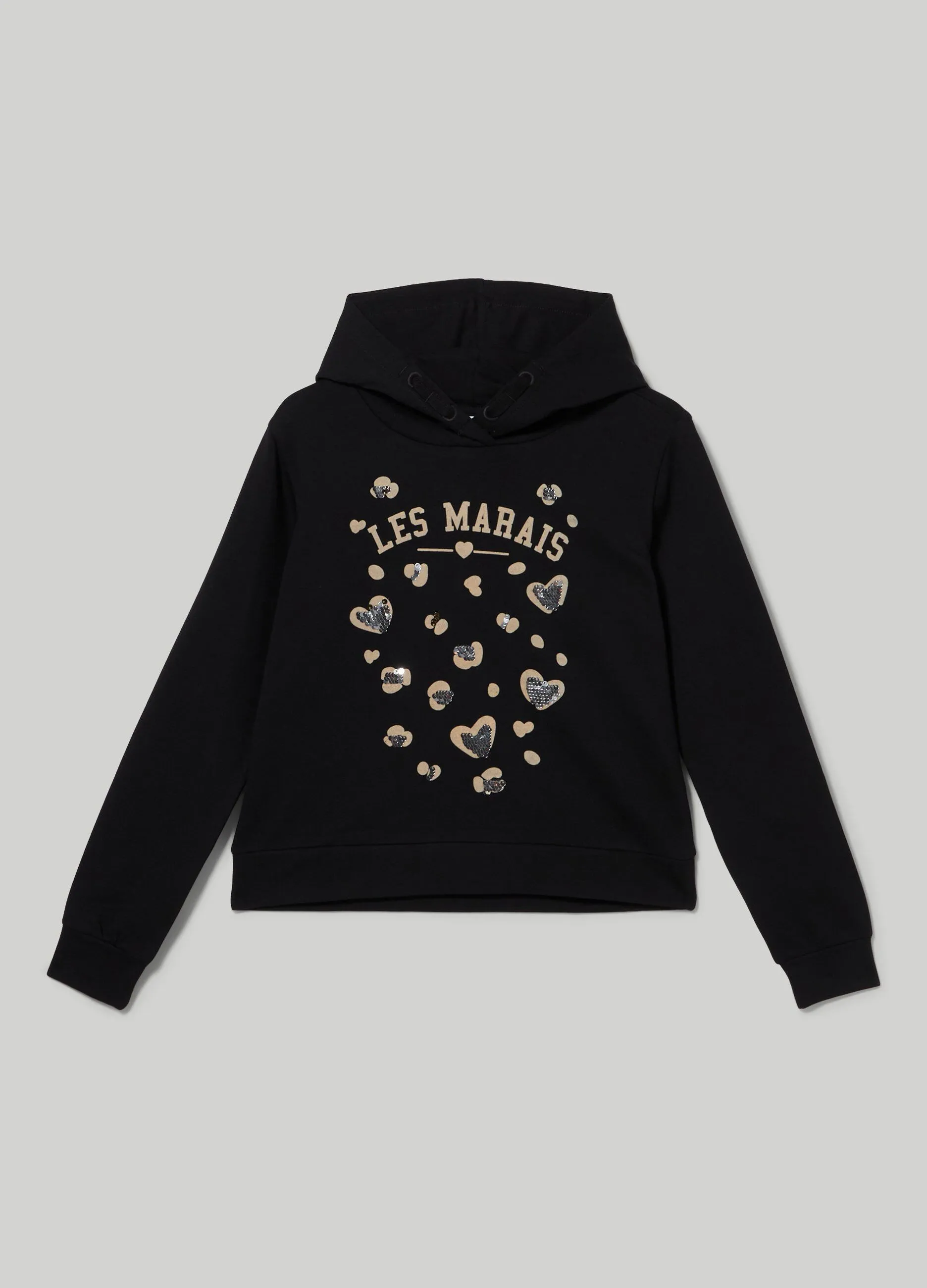BLUKIDS  Felpa con cappuccio e paillettes reversibili ragazza