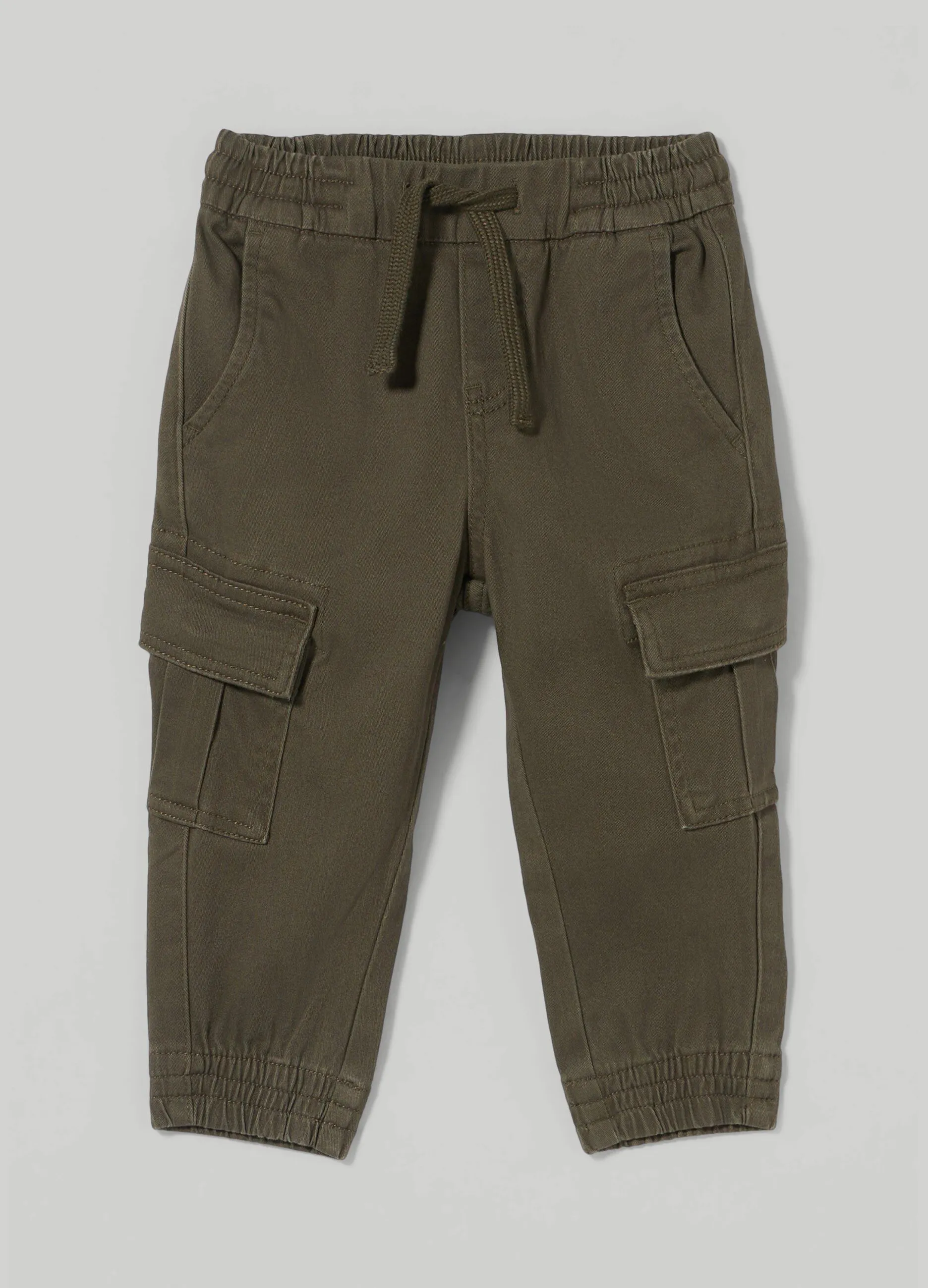 BLUKIDS  Pantaloni cargo in cotone stretch neonato
