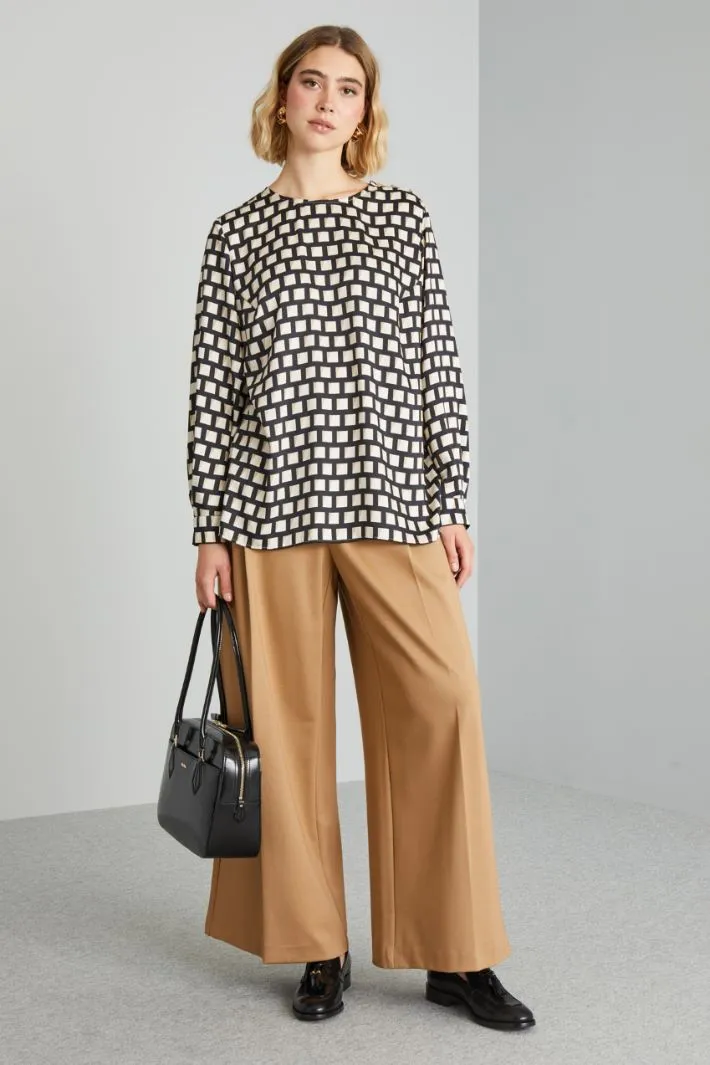 Blusa in twill stampato