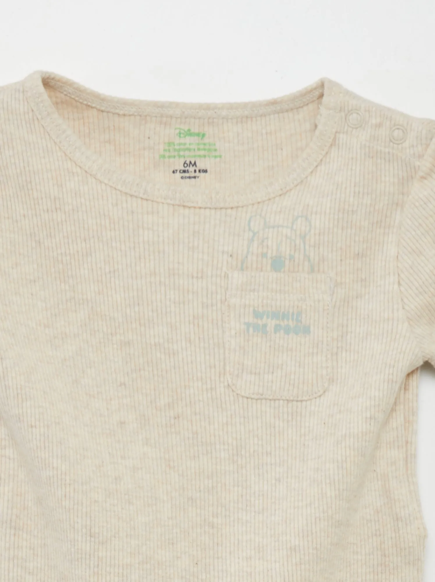 Body a coste 'Disney' a maniche corte - BEIGE