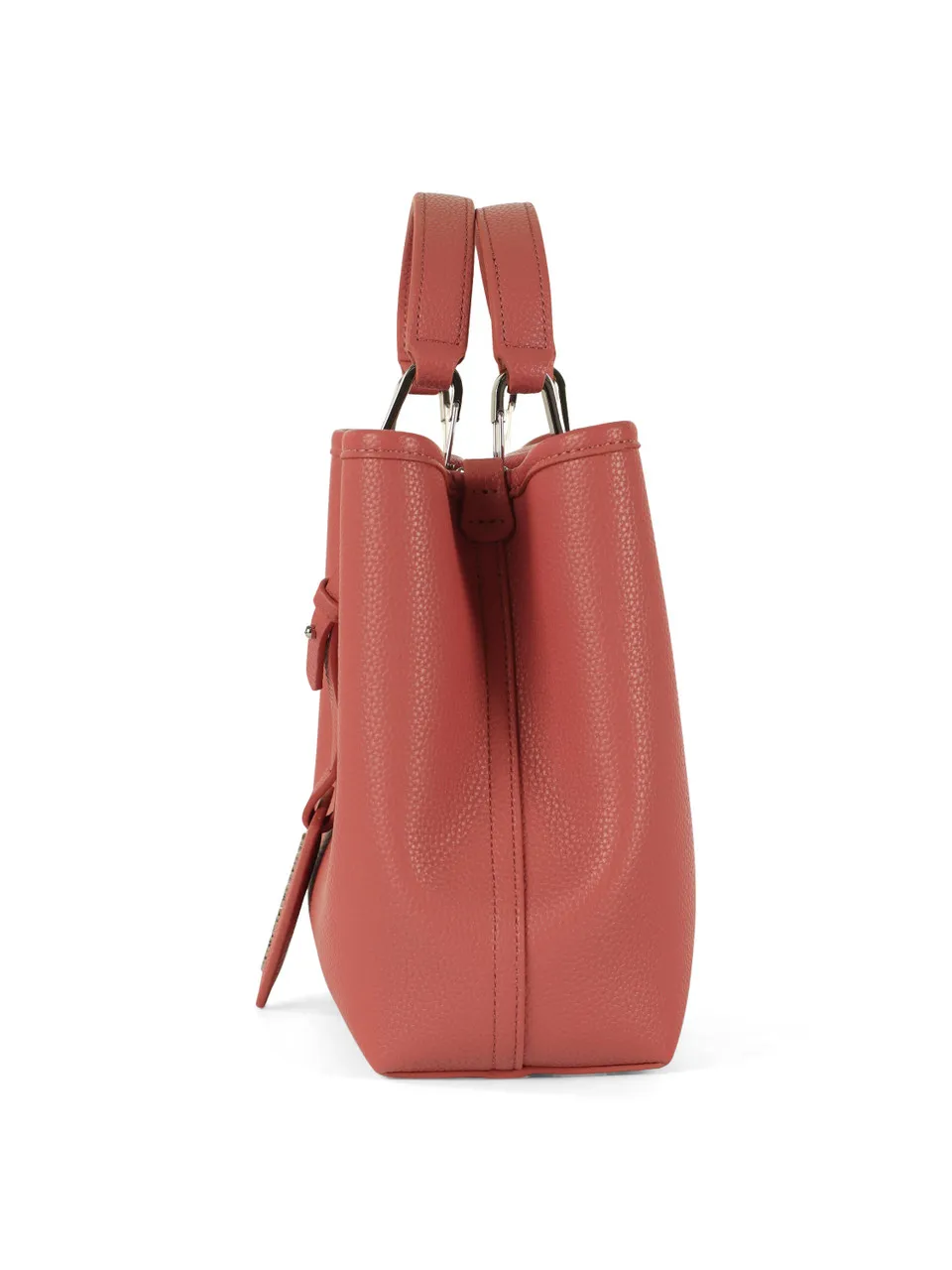 Borsa a mano media effetto martellato con logo impresso