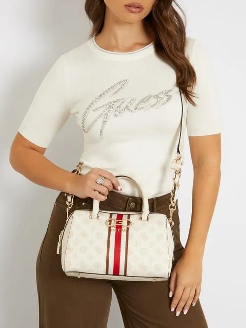Borsa a mano nelka 4g logo peony guess