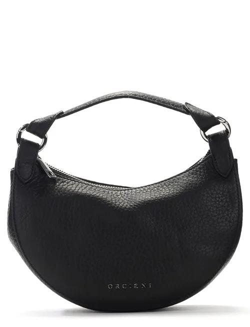 Borsa a mano Orciani Dumpling Soft in pelle nera