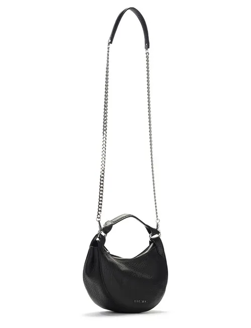 Borsa a mano Orciani Dumpling Soft in pelle nera