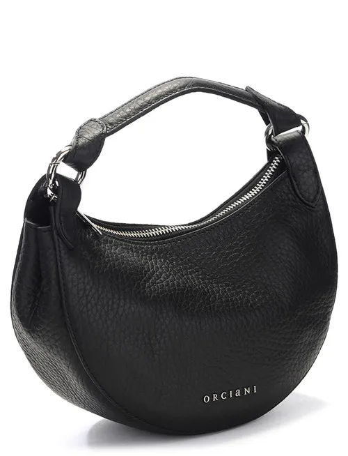 Borsa a mano Orciani Dumpling Soft in pelle nera