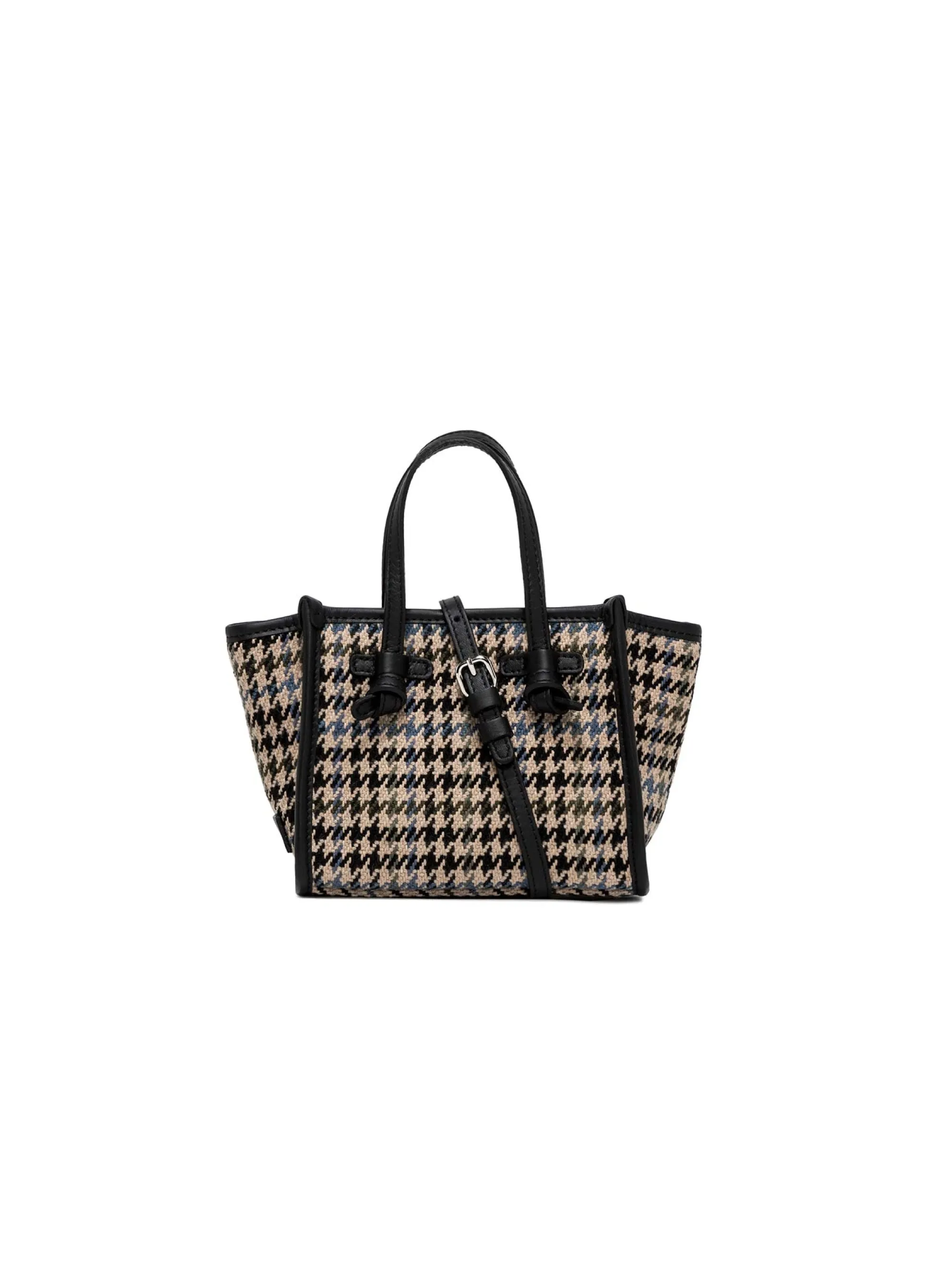 Borsa a Mano Pied de Poule Multicolor