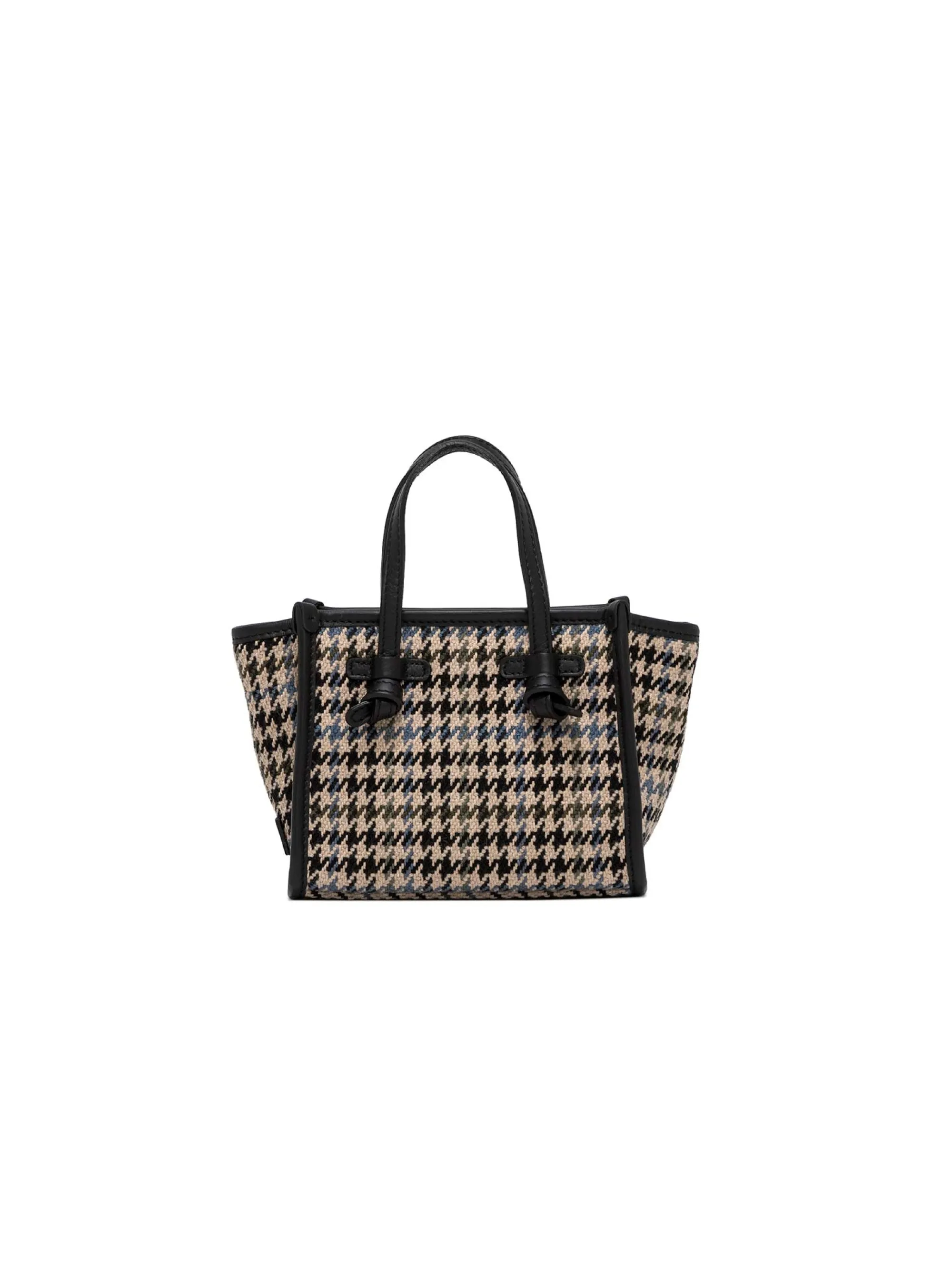Borsa a Mano Pied de Poule Multicolor