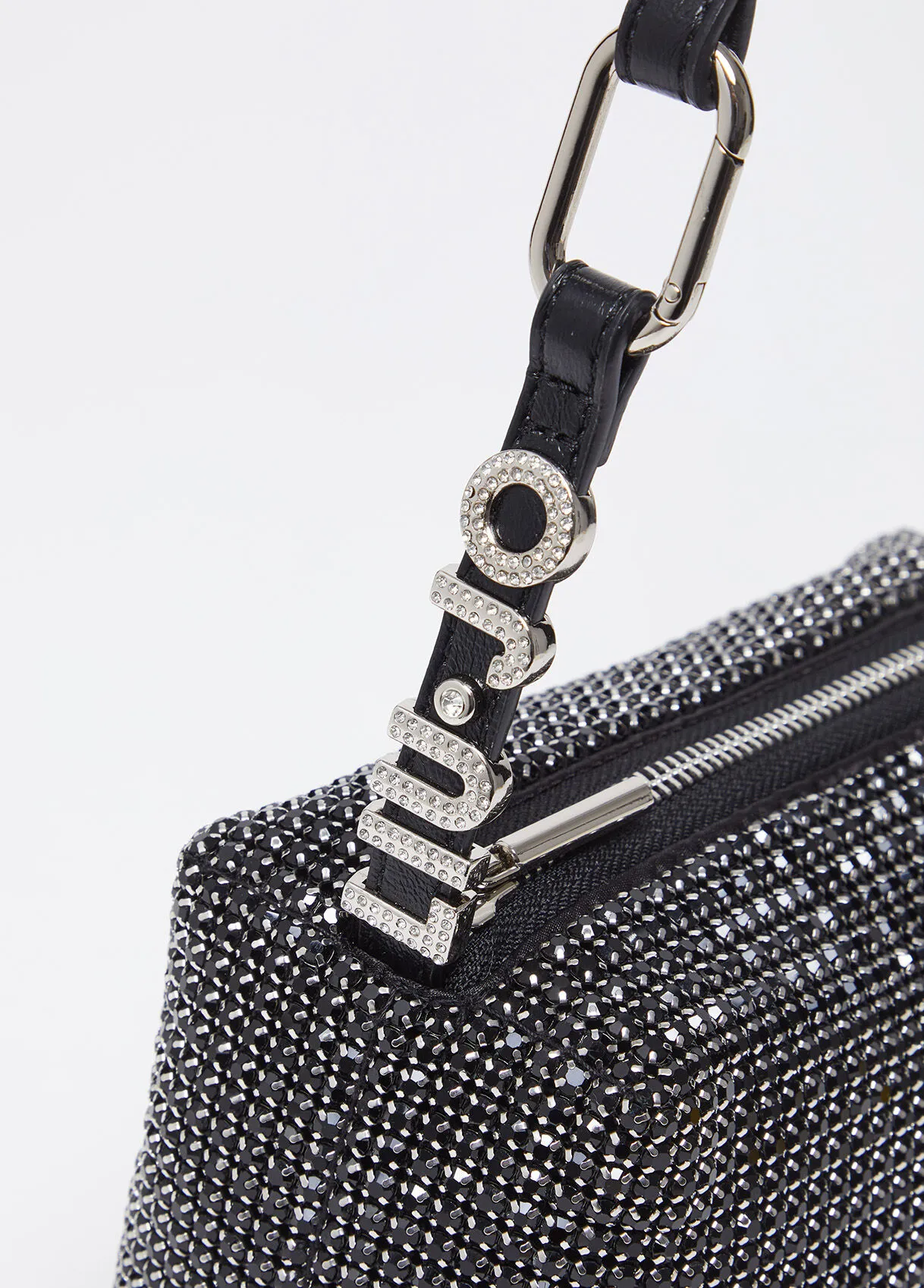Borsa a spalla con strass