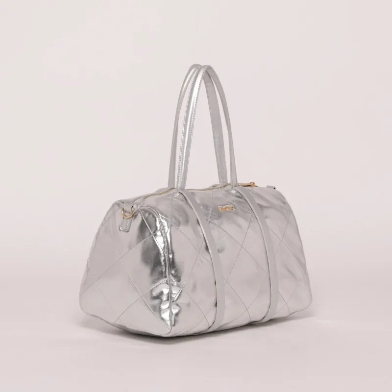 BORSA BOWLING TRAPUNTATA ARGENTO
