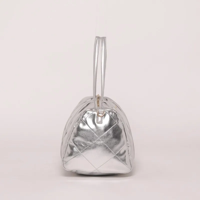 BORSA BOWLING TRAPUNTATA ARGENTO