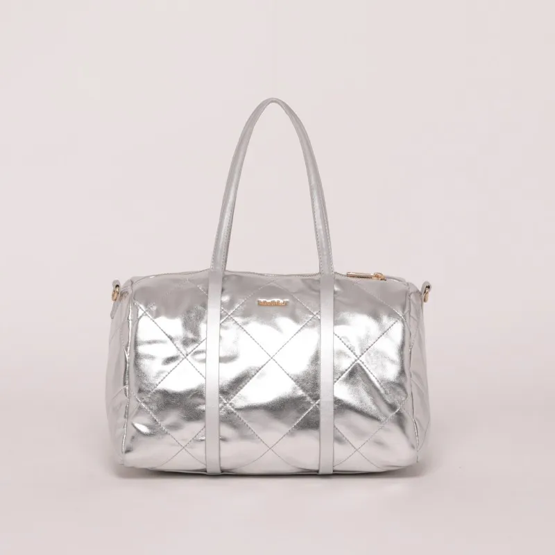 BORSA BOWLING TRAPUNTATA ARGENTO