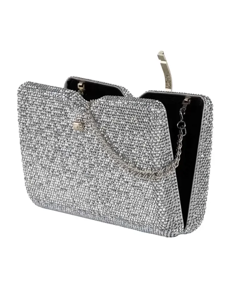 Borsa gioiello grande argento con gancio ad U Anna Cecere
