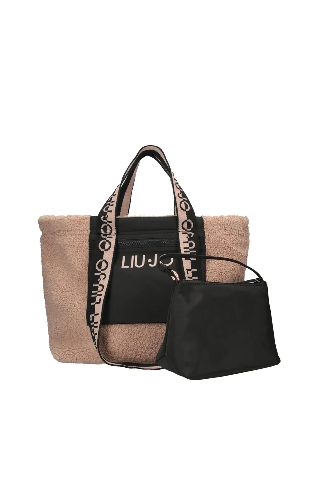 Borsa shopper beige da donna Liu Jo in teddy 4117